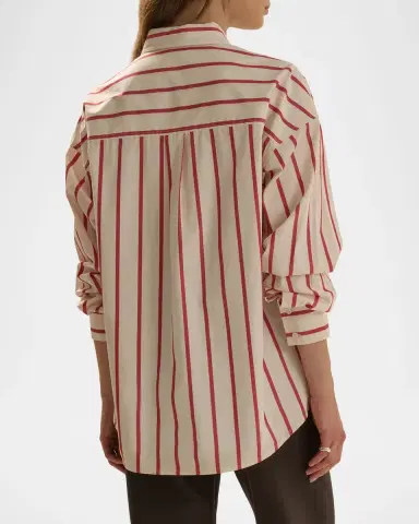 Favorite Daughter The Beau Striped Cotton Shirt | Thumbnail 3 Favorite Daughter The Beau Striped Cotton Shirt | Thumbnail 3