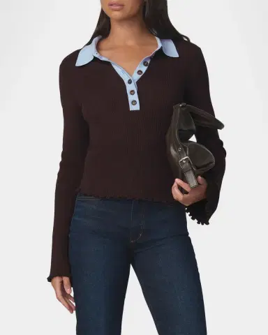 Joe's Jeans The Riley Polo Sweater | Thumbnail 4 Joe's Jeans The Riley Polo Sweater | Thumbnail 4
