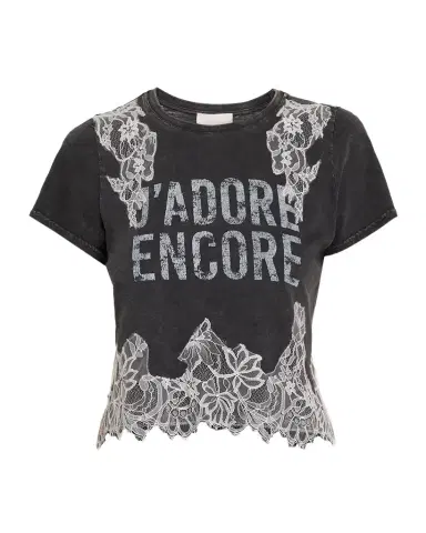 Cinq à Sept J 'Adore Encore Cropped T-Shirt | Thumbnail 1 Cinq à Sept J 'Adore Encore Cropped T-Shirt | Thumbnail 1