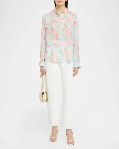 CISSA Floral Slim Button-Front Shirt | Thumbnail 2 CISSA Floral Slim Button-Front Shirt | Thumbnail 2