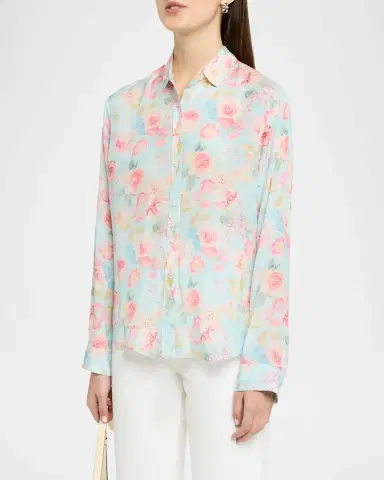 CISSA Floral Slim Button-Front Shirt | Thumbnail 4 CISSA Floral Slim Button-Front Shirt | Thumbnail 4