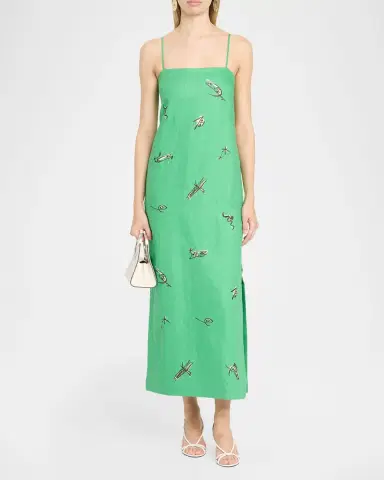 ALÉMAIS Wanda Embroidered Midi Dress | Thumbnail 2 ALÉMAIS Wanda Embroidered Midi Dress | Thumbnail 2