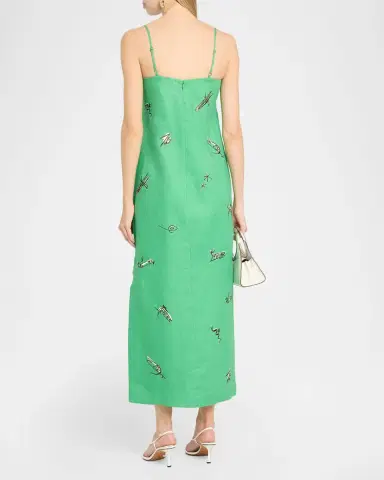 ALÉMAIS Wanda Embroidered Midi Dress | Thumbnail 3 ALÉMAIS Wanda Embroidered Midi Dress | Thumbnail 3