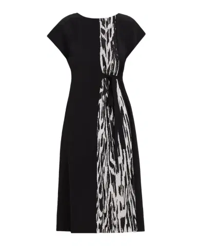Misook Ikat Belted Knee-Length Dress | Thumbnail 1 Misook Ikat Belted Knee-Length Dress | Thumbnail 1