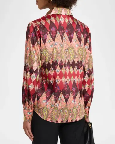 Cinq à Sept Thea Patchwork Print Shirt | Thumbnail 3 Cinq à Sept Thea Patchwork Print Shirt | Thumbnail 3
