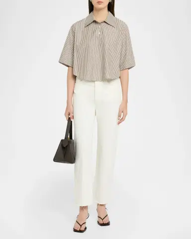 CISSA Striped Cotton Polo Shirt | Thumbnail 2 CISSA Striped Cotton Polo Shirt | Thumbnail 2