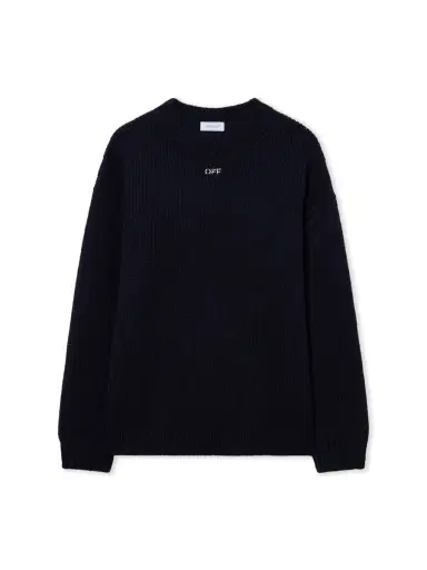 Off-White Maxi Arrow Embroidered Knit Crewneck | Thumbnail 1 Off-White Maxi Arrow Embroidered Knit Crewneck | Thumbnail 1