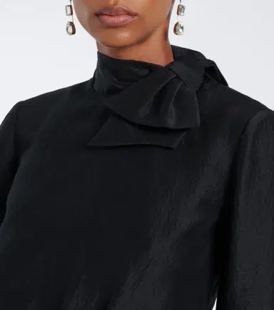 Roland Mouret Bow-detail jacquard ramie and silk bodysuit | Thumbnail 2 Roland Mouret Bow-detail jacquard ramie and silk bodysuit | Thumbnail 2
