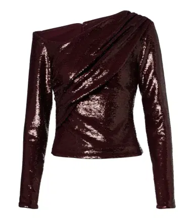 Roland Mouret Draped sequined asymmetric top | Thumbnail 1 Roland Mouret Draped sequined asymmetric top | Thumbnail 1