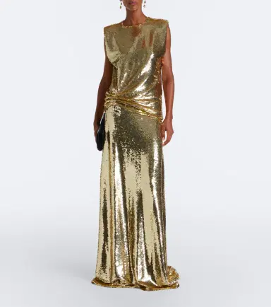 MONIQUE LHUILLIER Sequined embellished gathered gown | Thumbnail 4 MONIQUE LHUILLIER Sequined embellished gathered gown | Thumbnail 4
