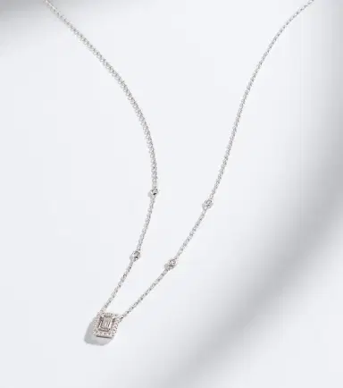 Messika Joy 18kt white gold pendant necklace with diamonds | Thumbnail 6 Messika Joy 18kt white gold pendant necklace with diamonds | Thumbnail 6