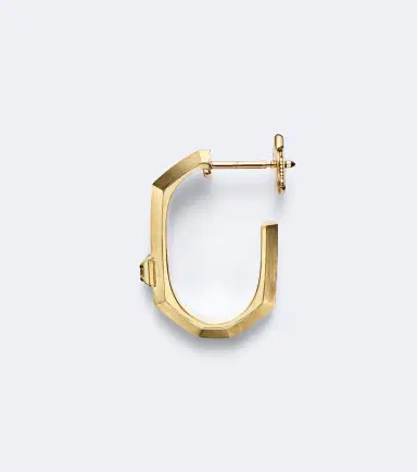 Messika Moderniste Small 18kt gold single hoop earring with diamond | Thumbnail 2 Messika Moderniste Small 18kt gold single hoop earring with diamond | Thumbnail 2