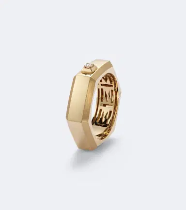 Messika Moderniste Medium 18kt gold ring with diamond | Thumbnail 4 Messika Moderniste Medium 18kt gold ring with diamond | Thumbnail 4