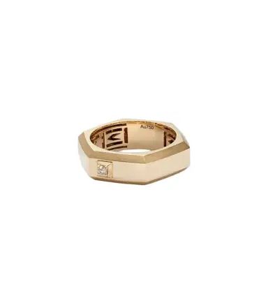 Messika Moderniste Medium 18kt gold ring with diamond | Thumbnail 1 Messika Moderniste Medium 18kt gold ring with diamond | Thumbnail 1