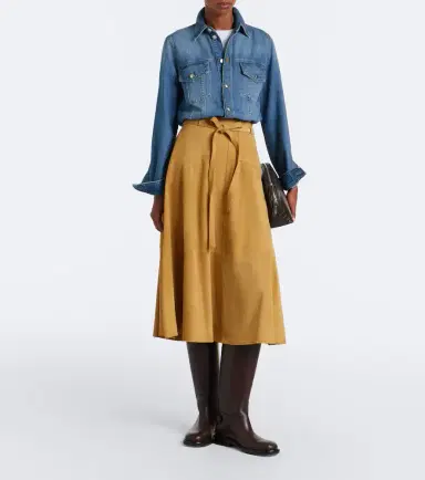 Polo Ralph Lauren Belted suede midi skirt | Thumbnail 3 Polo Ralph Lauren Belted suede midi skirt | Thumbnail 3