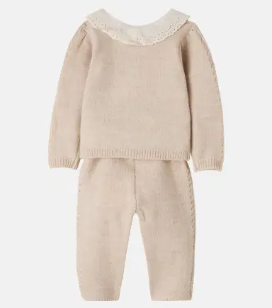 C'era Una Volta Baby Selene embroidered cardigan and pants set | Thumbnail 2 C'era Una Volta Baby Selene embroidered cardigan and pants set | Thumbnail 2