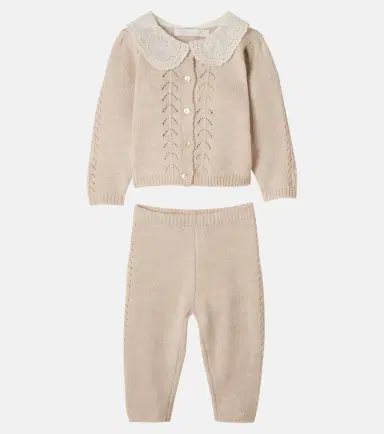C'era Una Volta Baby Selene embroidered cardigan and pants set | Thumbnail 3 C'era Una Volta Baby Selene embroidered cardigan and pants set | Thumbnail 3