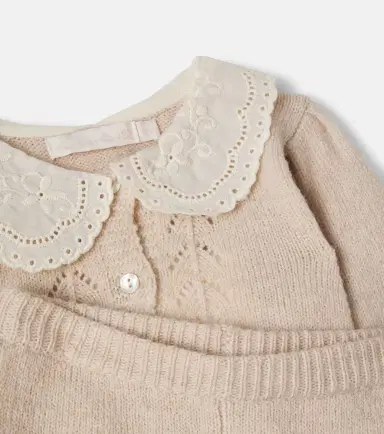 C'era Una Volta Baby Selene embroidered cardigan and pants set | Thumbnail 5 C'era Una Volta Baby Selene embroidered cardigan and pants set | Thumbnail 5