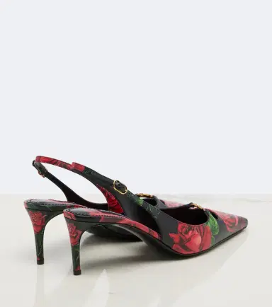 Dolce & Gabbana DG floral leather slingback pumps | Thumbnail 4 Dolce & Gabbana DG floral leather slingback pumps | Thumbnail 4