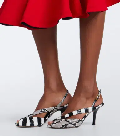 Jacquemus Poisson snake-effect leather slingbacks | Thumbnail 5 Jacquemus Poisson snake-effect leather slingbacks | Thumbnail 5