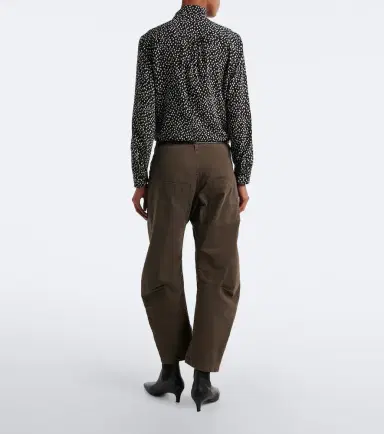 Nili Lotan Shon cotton twill barrel-leg pants | Thumbnail 5 Nili Lotan Shon cotton twill barrel-leg pants | Thumbnail 5