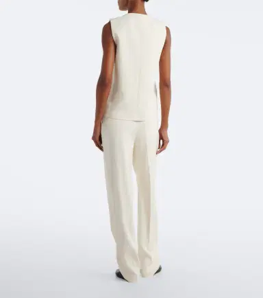 Loulou de Saison Alio Lds pleated straight pants | Thumbnail 4 Loulou de Saison Alio Lds pleated straight pants | Thumbnail 4