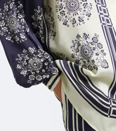 ALÉMAIS Alémais Banderra scarf-detail printed silk shirt | Thumbnail 2 ALÉMAIS Alémais Banderra scarf-detail printed silk shirt | Thumbnail 2