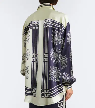 ALÉMAIS Alémais Banderra scarf-detail printed silk shirt | Thumbnail 4 ALÉMAIS Alémais Banderra scarf-detail printed silk shirt | Thumbnail 4