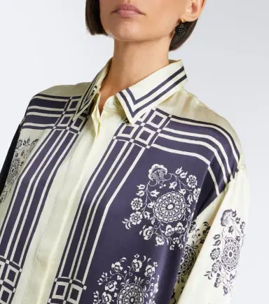 ALÉMAIS Alémais Banderra scarf-detail printed silk shirt | Thumbnail 6 ALÉMAIS Alémais Banderra scarf-detail printed silk shirt | Thumbnail 6