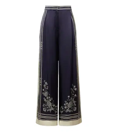 ALÉMAIS Alémais Banderra printed silk satin wide-leg pants | Thumbnail 1 ALÉMAIS Alémais Banderra printed silk satin wide-leg pants | Thumbnail 1