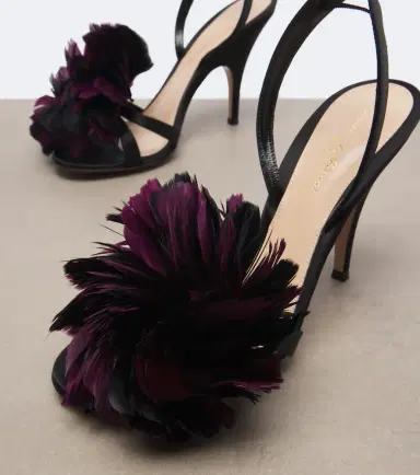 Gianvito Rossi Floral-appliqué satin slingback sandals | Thumbnail 4 Gianvito Rossi Floral-appliqué satin slingback sandals | Thumbnail 4