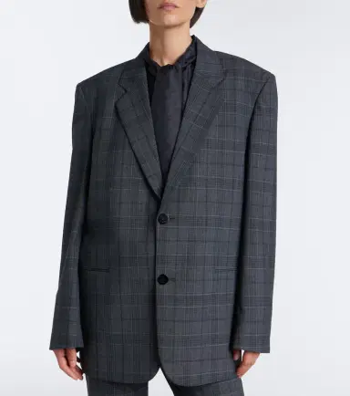 Gucci Oversized checked wool blazer | Thumbnail 2 Gucci Oversized checked wool blazer | Thumbnail 2