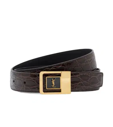 Saint Laurent La 66 croc-effect leather belt | Thumbnail 1 Saint Laurent La 66 croc-effect leather belt | Thumbnail 1