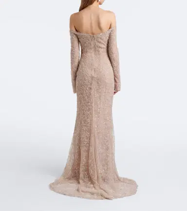 Marmar Halim Embellished off-shoulder lace gown | Thumbnail 3 Marmar Halim Embellished off-shoulder lace gown | Thumbnail 3
