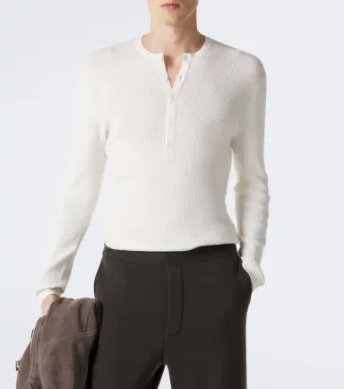 Lisa Yang Falk cotton and cashmere Henley shirt | Thumbnail 2 Lisa Yang Falk cotton and cashmere Henley shirt | Thumbnail 2