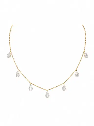 Wish Fine Jewelry 2.30ct Diamond 18K Gold Pave Pear Necklace | Thumbnail 2 Wish Fine Jewelry 2.30ct Diamond 18K Gold Pave Pear Necklace | Thumbnail 2