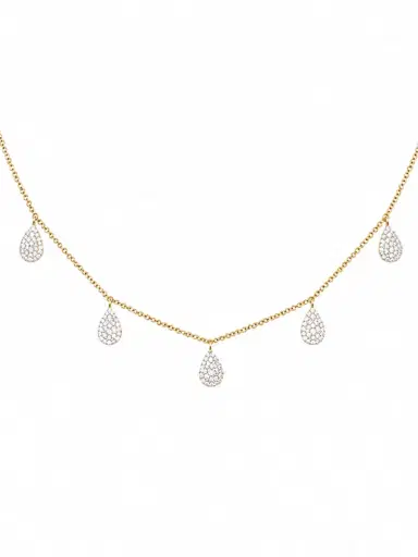 Wish Fine Jewelry 2.30ct Diamond 18K Gold Pave Pear Necklace | Thumbnail 1 Wish Fine Jewelry 2.30ct Diamond 18K Gold Pave Pear Necklace | Thumbnail 1