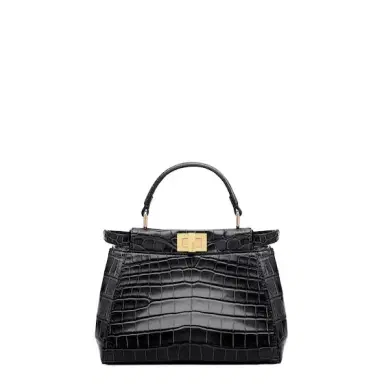 Fendi Iconic small Peekaboo bag made of exquisite, black | Thumbnail 1 Fendi Iconic small Peekaboo bag made of exquisite, black | Thumbnail 1