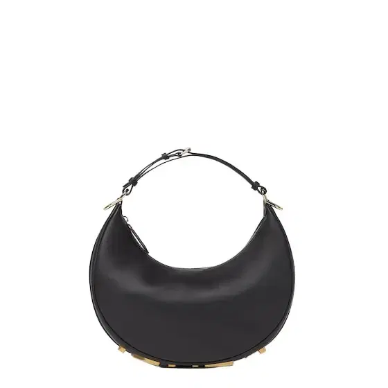 Small hobo bag made of soft, black leather, decorated Small hobo bag made of soft, black leather, decorated