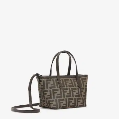 Fendi Mini shopping bag made of jacquard fabric with an iconic | Thumbnail 2 Fendi Mini shopping bag made of jacquard fabric with an iconic | Thumbnail 2