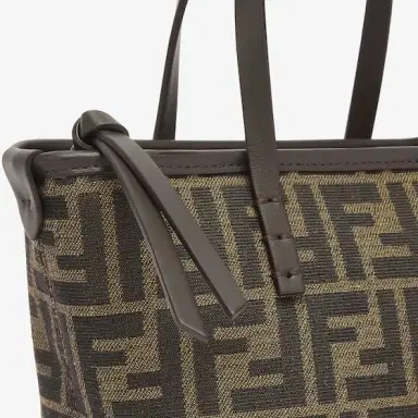 Fendi Mini shopping bag made of jacquard fabric with an iconic | Thumbnail 5 Fendi Mini shopping bag made of jacquard fabric with an iconic | Thumbnail 5
