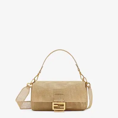 Fendi Iconic Baguette® bag made of perforated cotton | Thumbnail 7 Fendi Iconic Baguette® bag made of perforated cotton | Thumbnail 7