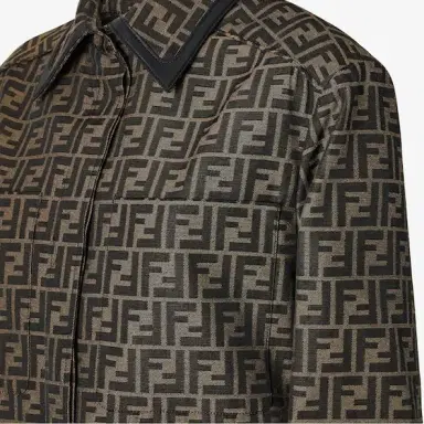 Fendi Straight-cut single-breasted jacket with shirt collar | Thumbnail 3 Fendi Straight-cut single-breasted jacket with shirt collar | Thumbnail 3