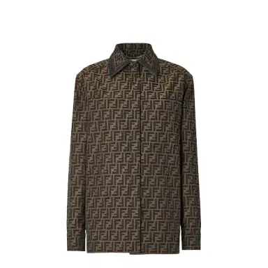 Fendi Straight-cut single-breasted jacket with shirt collar | Thumbnail 1 Fendi Straight-cut single-breasted jacket with shirt collar | Thumbnail 1