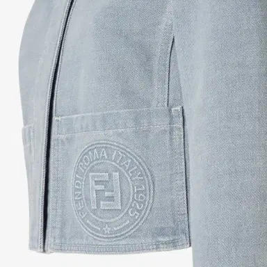 Fendi Long-sleeved crop jacket with shirt collar and cuffs | Thumbnail 3 Fendi Long-sleeved crop jacket with shirt collar and cuffs | Thumbnail 3