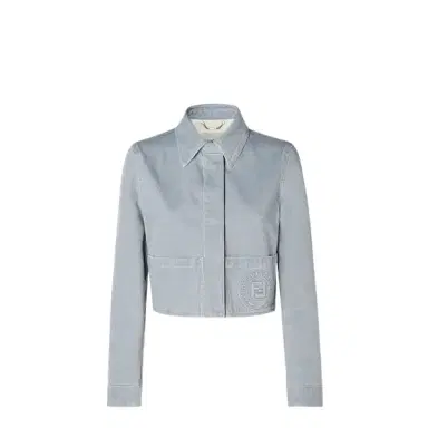 Fendi Long-sleeved crop jacket with shirt collar and cuffs | Thumbnail 1 Fendi Long-sleeved crop jacket with shirt collar and cuffs | Thumbnail 1