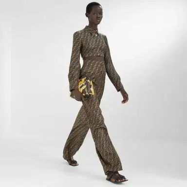 Fendi High-waisted, tailored palazzo trousers | Thumbnail 4 Fendi High-waisted, tailored palazzo trousers | Thumbnail 4