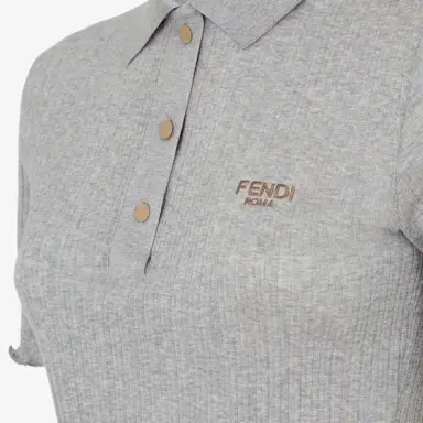 Fendi Short-sleeved cropped polo shirt | Thumbnail 3 Fendi Short-sleeved cropped polo shirt | Thumbnail 3