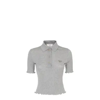 Fendi Short-sleeved cropped polo shirt | Thumbnail 1 Fendi Short-sleeved cropped polo shirt | Thumbnail 1