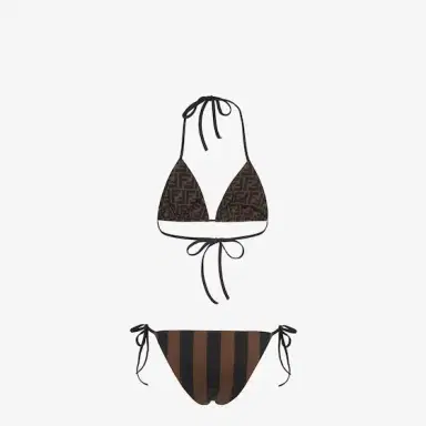 Fendi Reversible two-piece swimsuit with triangle bra and briefs | Thumbnail 2 Fendi Reversible two-piece swimsuit with triangle bra and briefs | Thumbnail 2